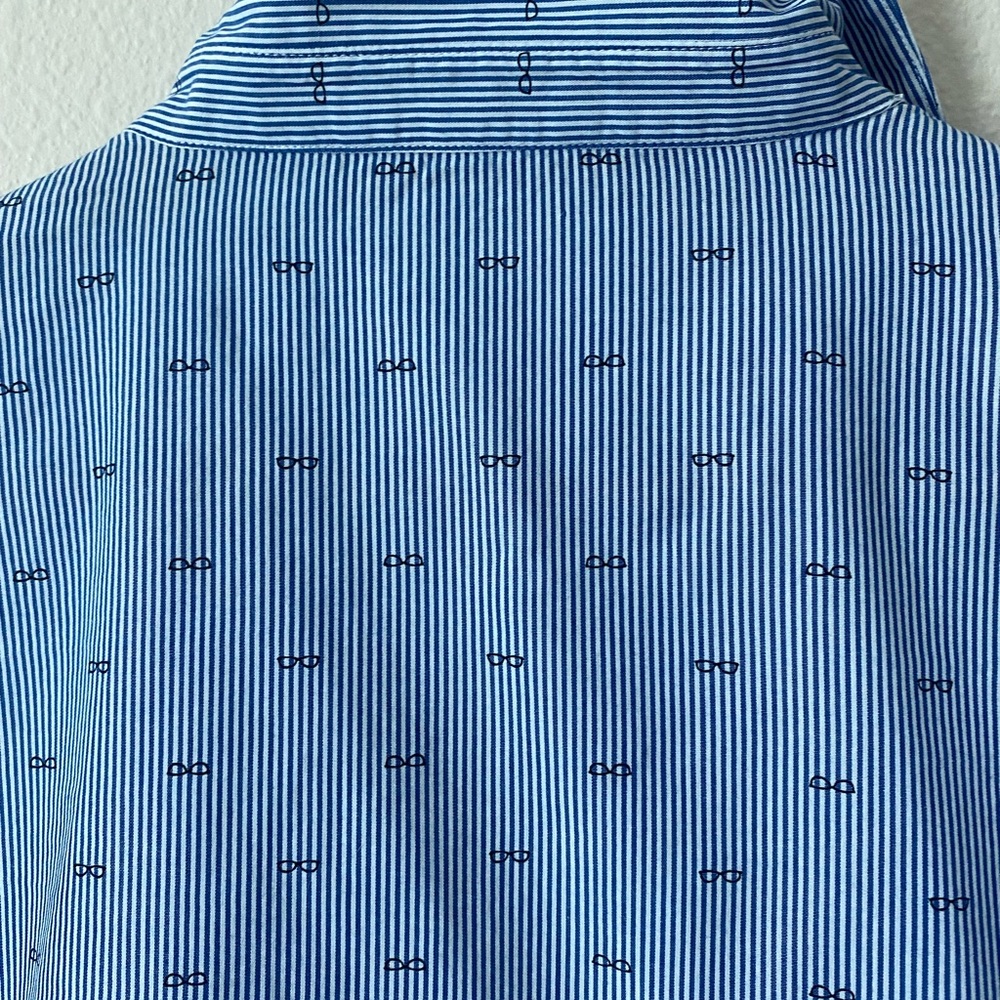 Velvet Heart Women’s White&Navy Pinstripe Long Sleeve Button Down Shirt Size XL - Picture 5 of 14